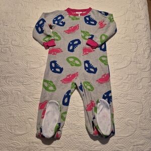 PJ Masks boys 4T gray fleece blanket pajama zipper closure VGUC